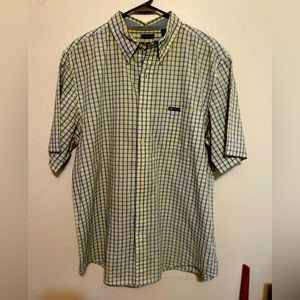 Chaps Ralph Lauren Shirt Adult XL Extra Large Plaid Short Sleeve Casual Mens